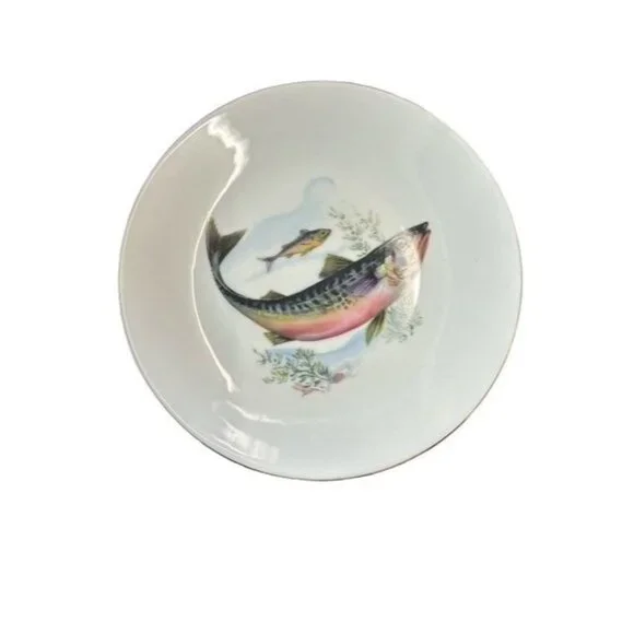 Set Of 6 Vintage Neiman Marcus Germany 9.5" Fish Plates. - Picture 2 of 8